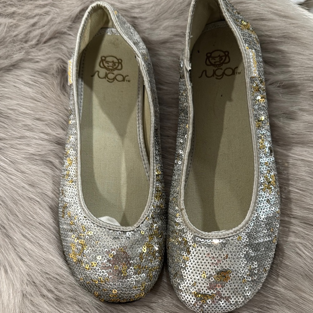 Sugar Silver and Gold Starry Flats